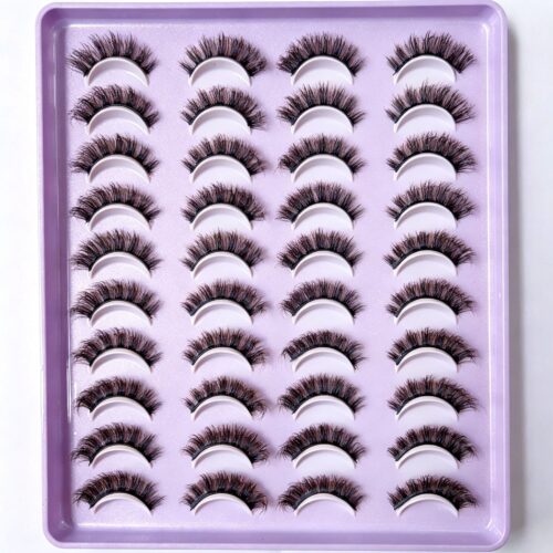 Pre-Glued Lash Full Strip Half Band No Glued Lashes
